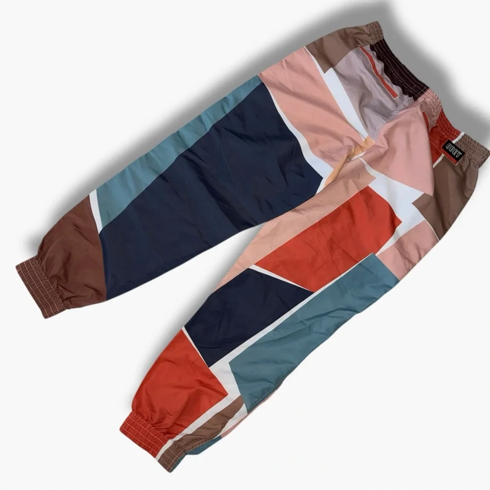 Obey Colorblock Sweatpants Joggers Size M - Picture 2 of 5